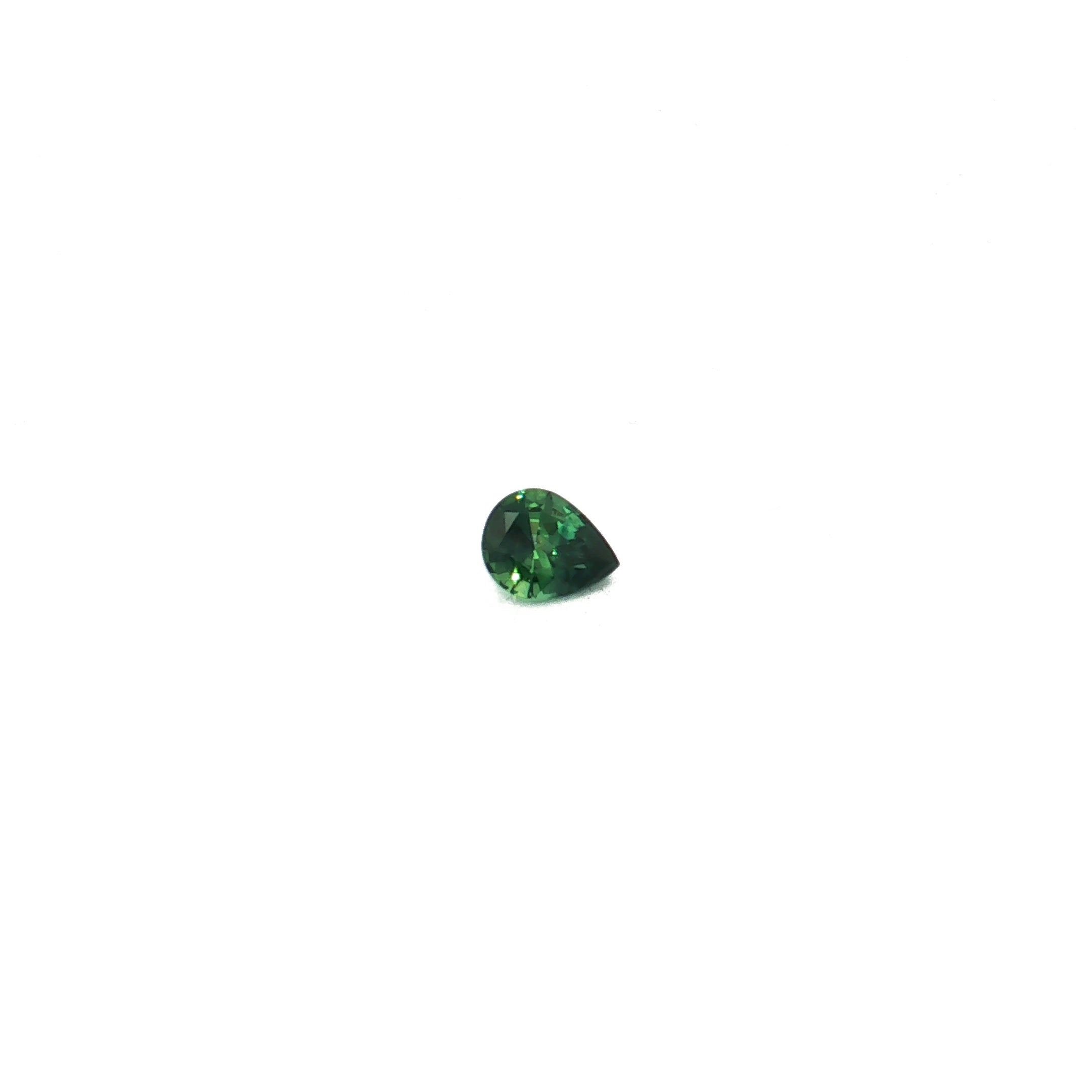Teal Sapphire, 1.23 ct, Pear · Brilliant / Step