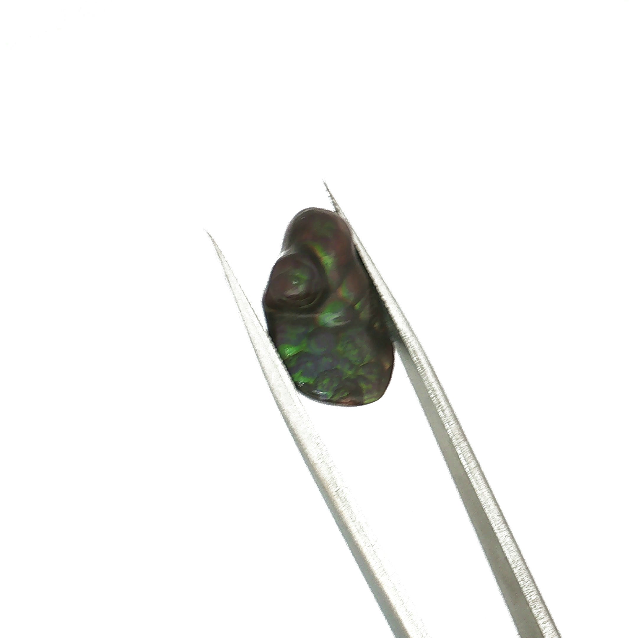 Fire Agate, 10.34 ct, freeform cabochon