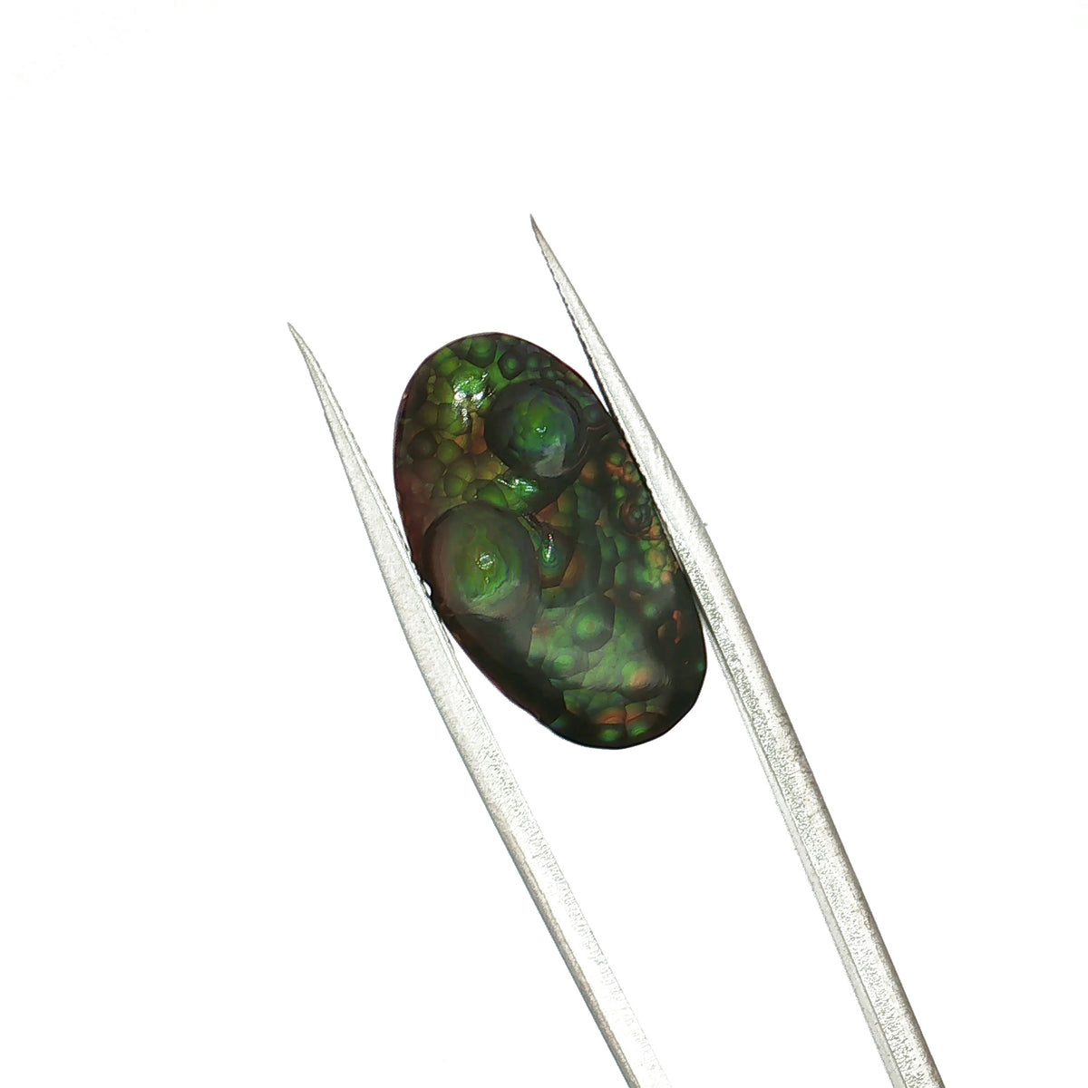 Fire Agate, 10.64 ct, freeform cabochon