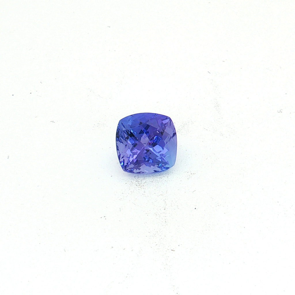 Violetish Blue Tanzanite, 4.38 ct, Cushion