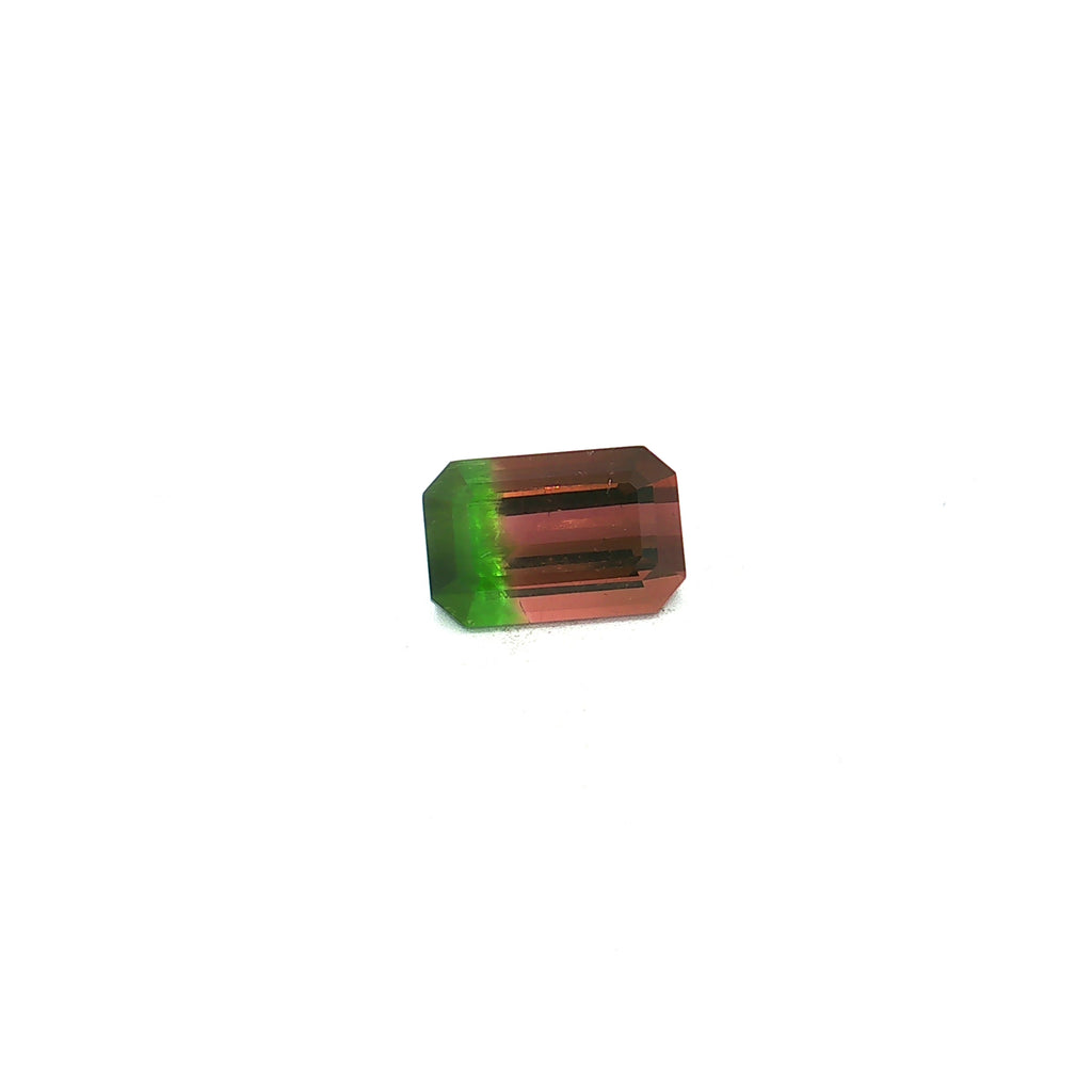 Bi-Colour Pink-Green Tourmaline, 6.66 ct, Emerald · Step
