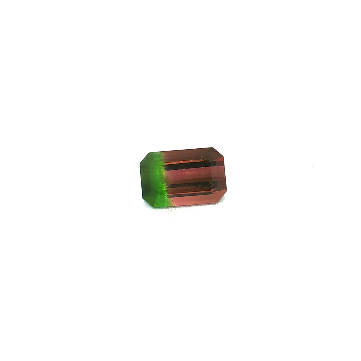 Bi-Colour Pink-Green Tourmaline, 6.66 ct, Emerald · Step