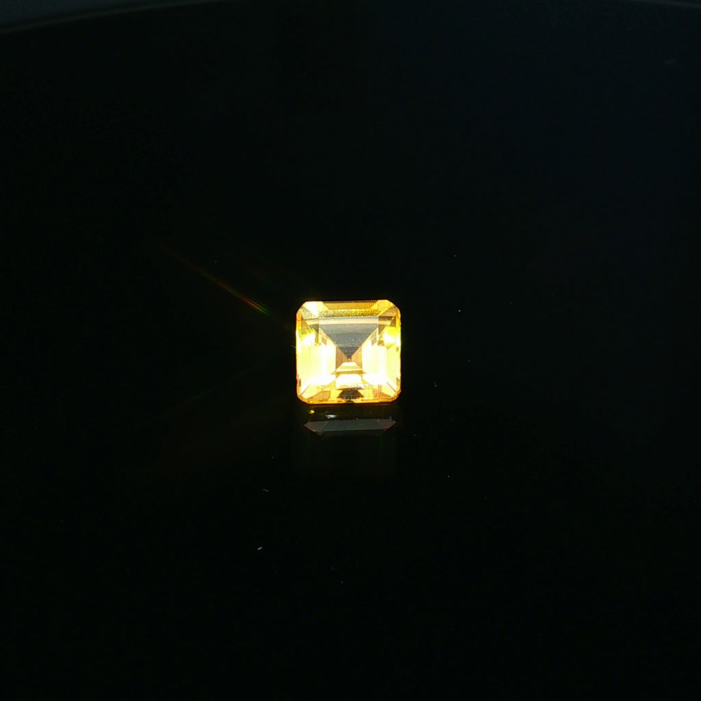 Square-Cut Golden Citrine, 2.29 ct, Square Emerald · Step