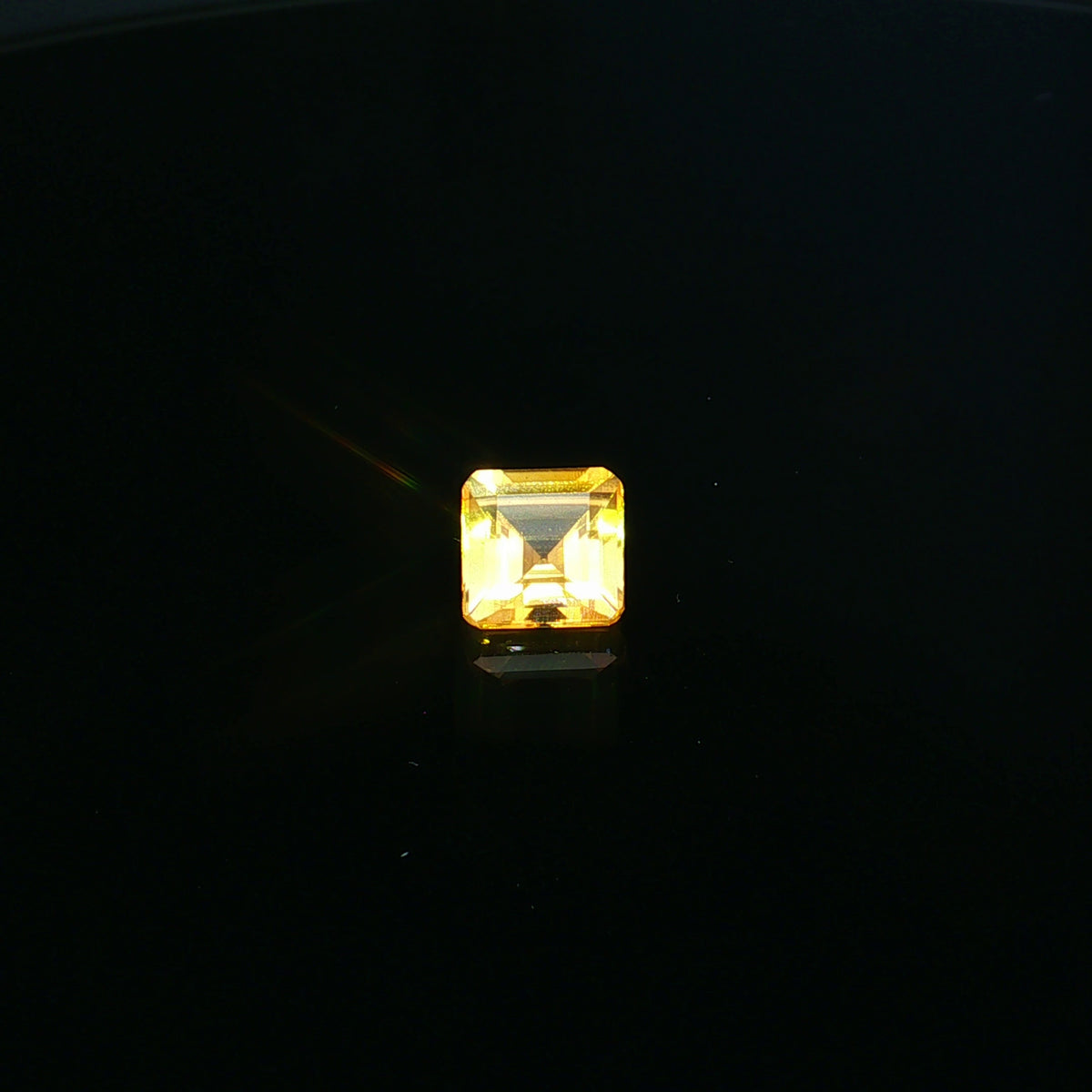 Square-Cut Golden Citrine, 2.29 ct, Square Emerald · Step
