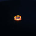 Checkerboard Orange Citrine, 2.74 ct, Cushion · Checkerboard