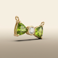 Bow Pendant · Peridot and Diamond