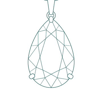 Necklace — Teal Sapphire · 1.23 ct