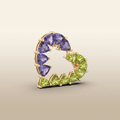 Heart Pendant · Tanzanite and Peridot
